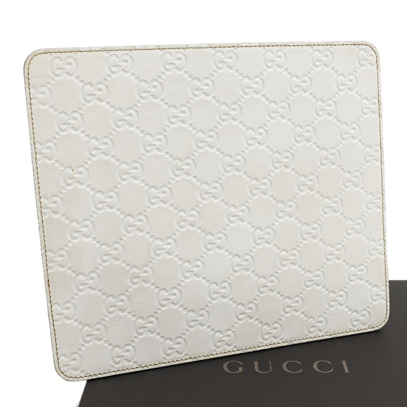 Gucci Mouse Pad Guccisima Leather White - Picture 1 of 7